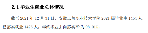 安徽工贸职业技术学院就业率及就业前景怎么样（含2021届就业质量报告）