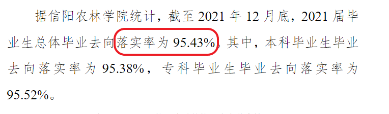 信阳农林学院就业率及就业前景怎么样（含2021届就业质量报告）