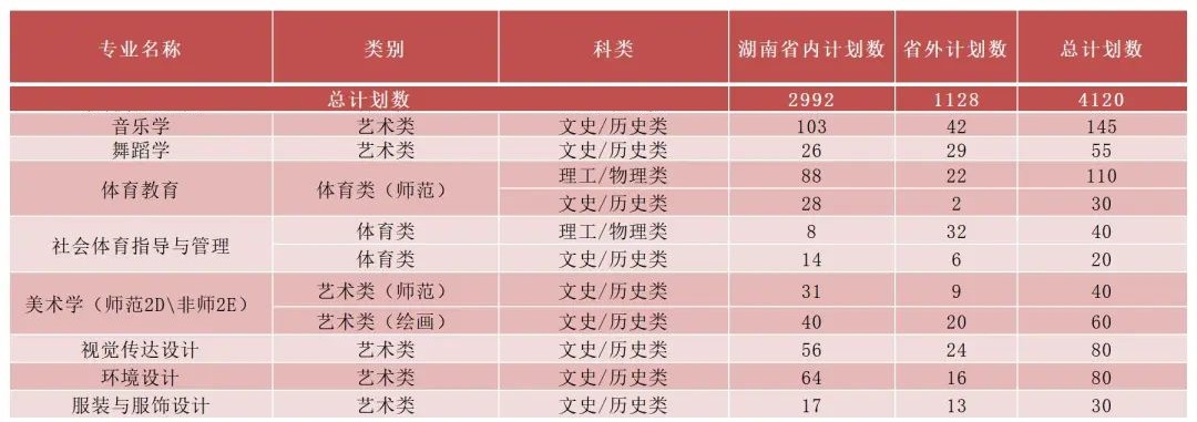 2022湖南理工学院艺术类招生计划