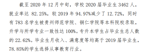 铜仁幼儿师范高等专科学校就业率及就业前景怎么样（含2021届就业质量报告）