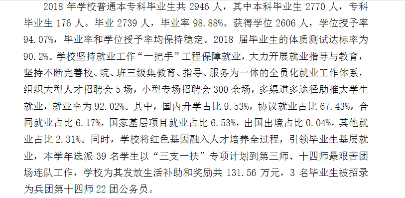 塔里木大学就业率及就业前景怎么样（含2020-2021学年本科教学质量报告）