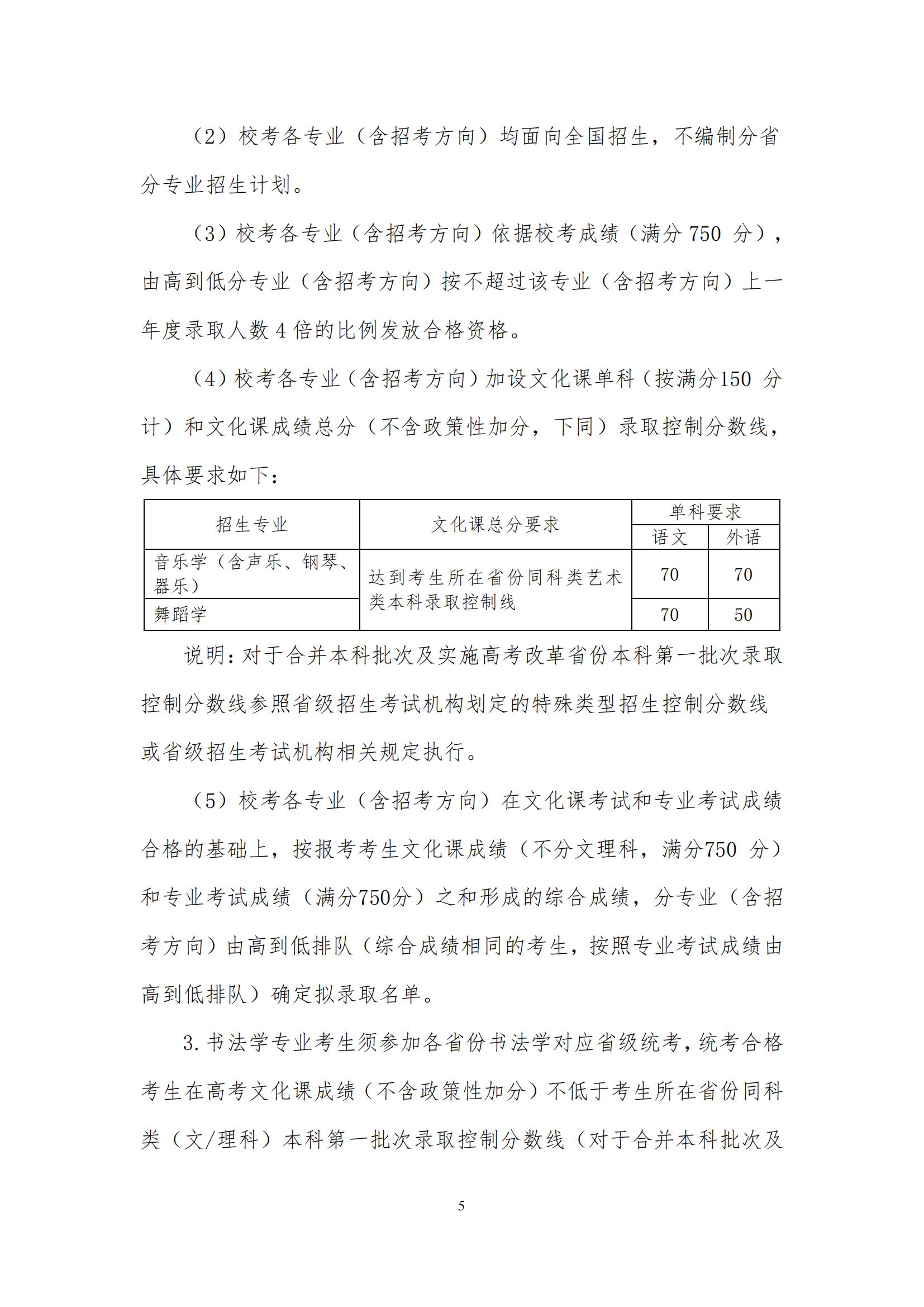 2022年北京师范大学艺术类招生简章